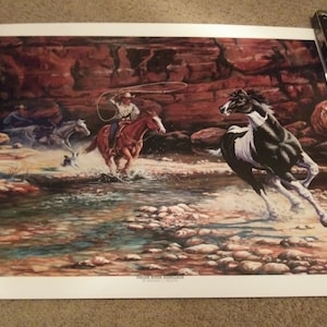 Western Wild Horse Signed Image
