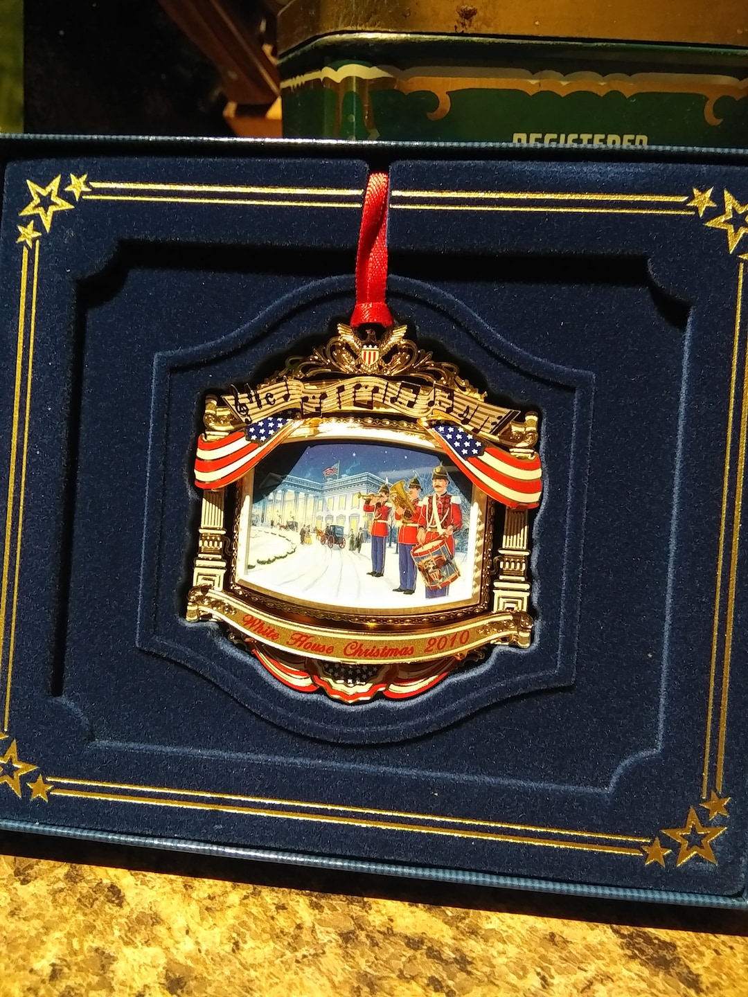 White House Ornament Christmas Army Navy Etsy