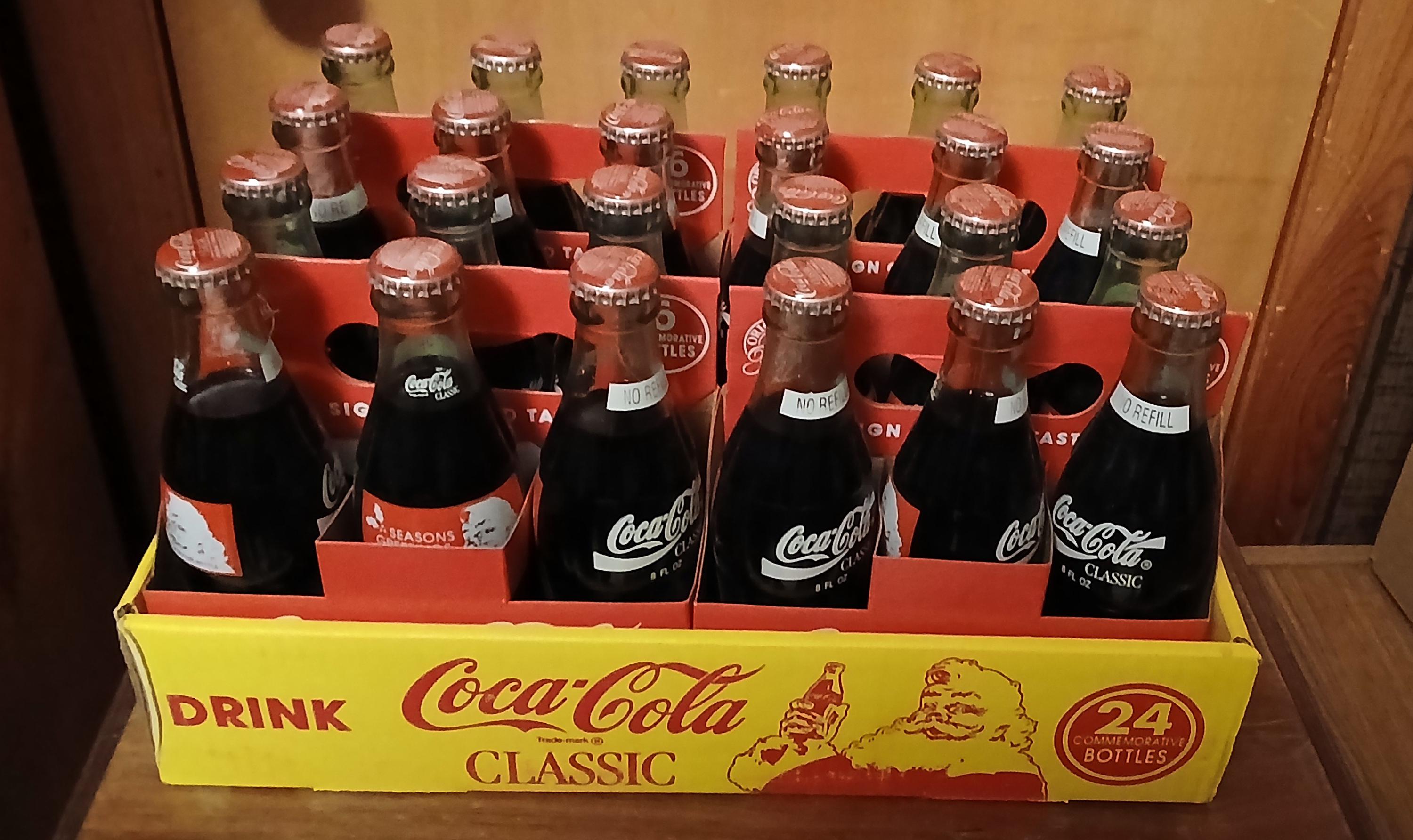 Coke Cola Christmas 1991 24 Pack Bottles - Etsy