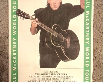 Paul Mccartney Rare Concert Poster 1990 - Etsy