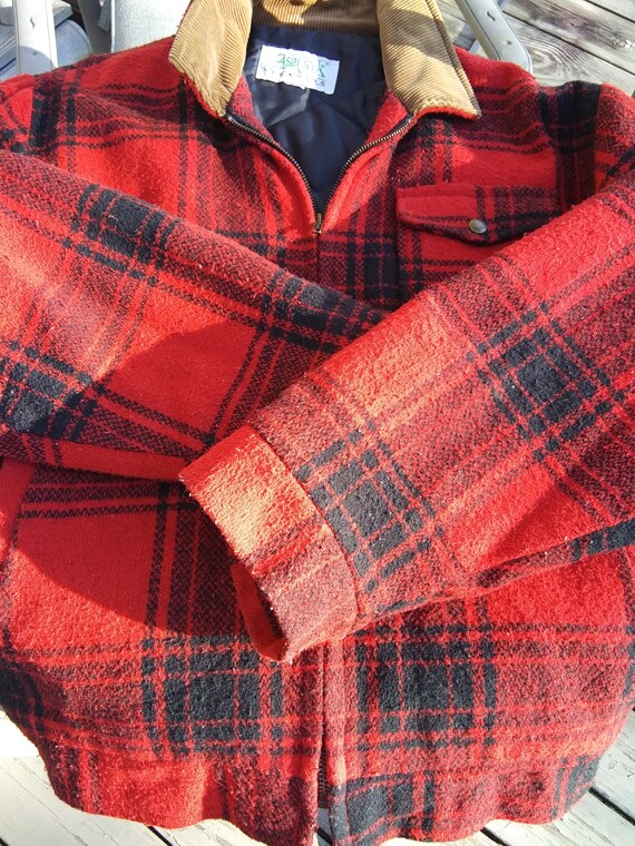 Ash Creek Trading Co Red Black Plaid Jacket L Western Style