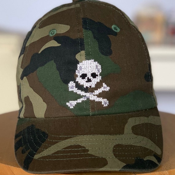 Hand Stitched Skull and Crossbones Hat 