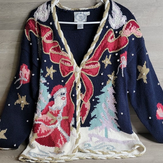 Cardigan Christmas Sweater Santa Claus 