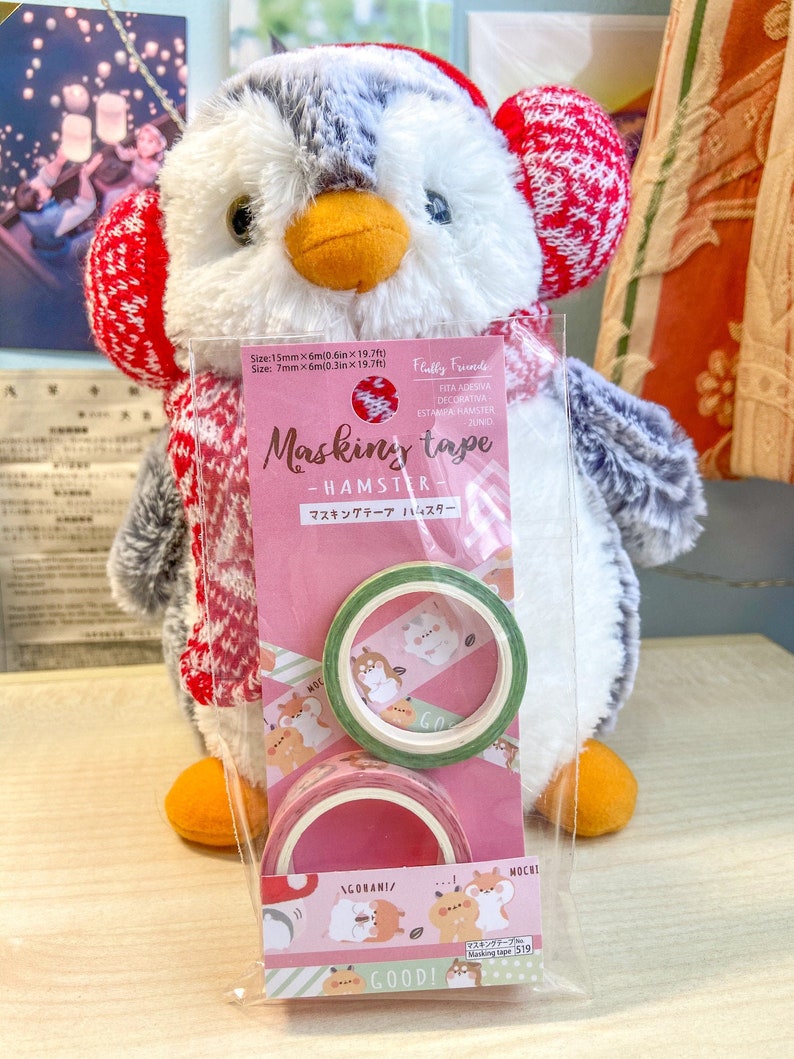 scrapbooking crafting Daiso card making hobonichi For planners bujo journaling Kawaii Hamster Fluffy Friends Washi Tape journals