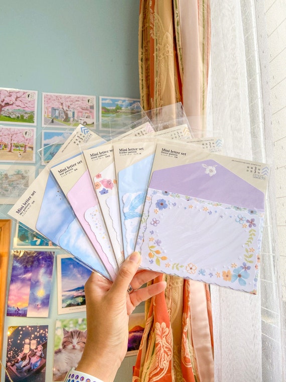 Music scrapbooking crafting Stars Heart For letters Sky penpalling Floral Daiso Japan Kawaii Letter Sets Feather Clover