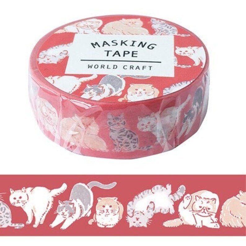 World Craft hobonichi| Authentic from Japan journals For planners bujo Watercolor Cats Washi Tape