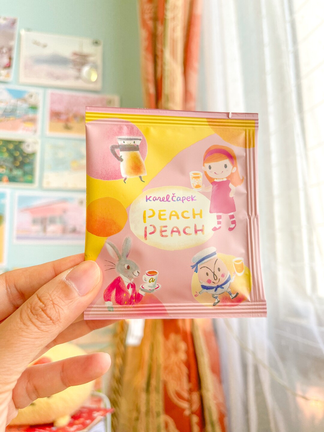 Authentic Japan Peach Peach Tea Bag Karel Capek Authentic Etsy