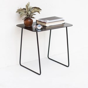 Modern Metal Coffee Table: Minimalist Steel Side Table