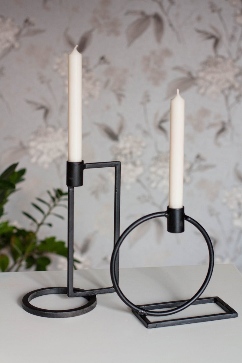 Rectangle Metal Candle Holder Chandelier Candlestick Etsy
