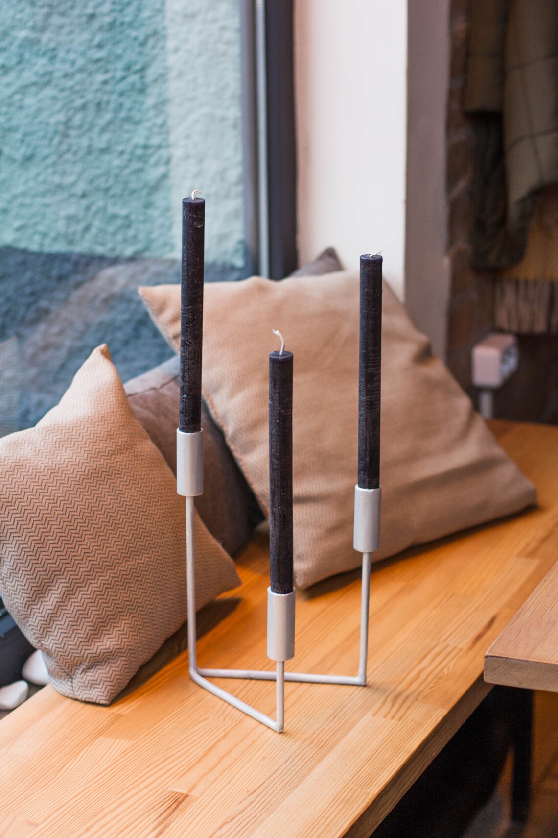 Silver Candelabra Christmas Candelabra Silver Metal Etsy