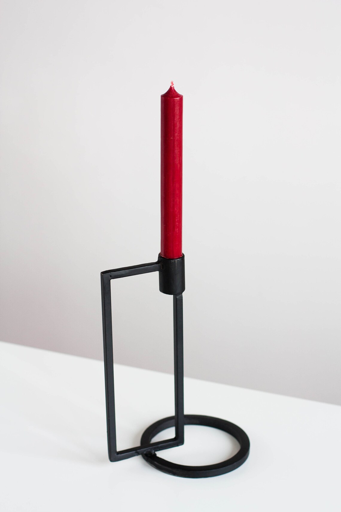 Black metal candlestick Metal candlestick holder Black metal Etsy