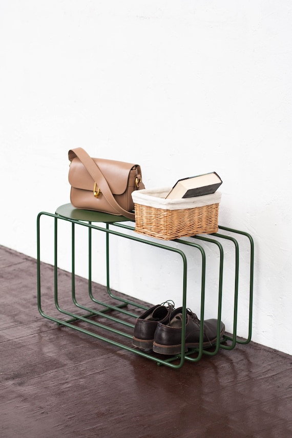 Green Modern Shoe Rack Metal Entryway Bench High Quality Shoe Rack Metal Shoe Stand Modern Stand for Shoes Skinny Metal Shoe Rack Etsy