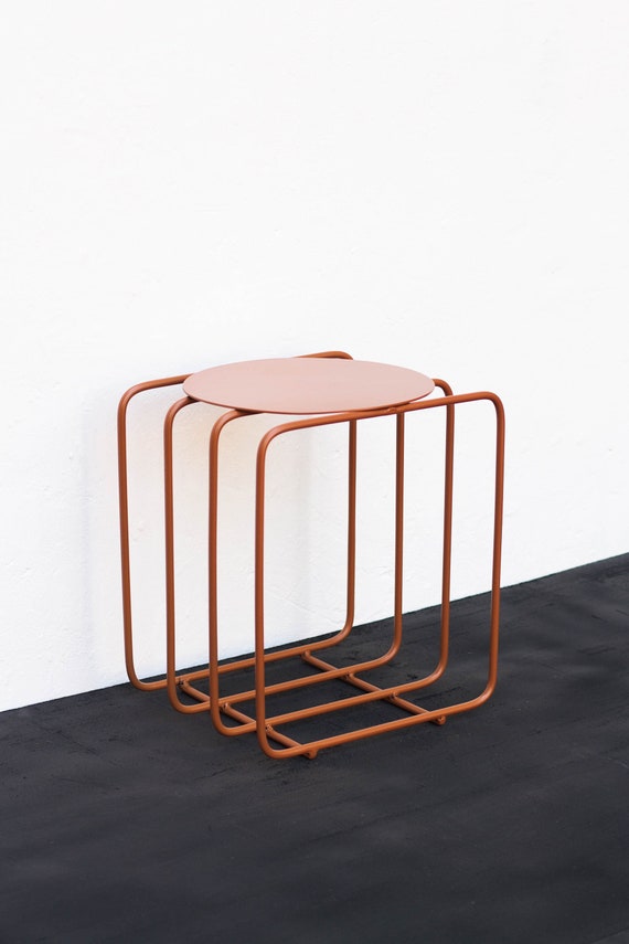 Modern Minimalist Nightstand, Metal Nightstand, Modern Bedside Table, Coffee Table for Living Room, Handmade Furniture