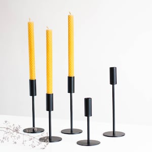 Set von 5 Metallkerzenhaltern - Moderne Kerzenhalter aus Eisen - Skandinavischer Kerzenhalter für die Inneneinrichtung