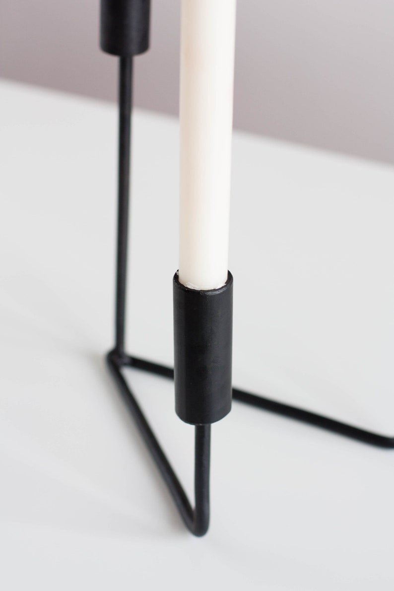 Black Candelabra Iron Candelabra Black Metal Candlestick Etsy UK