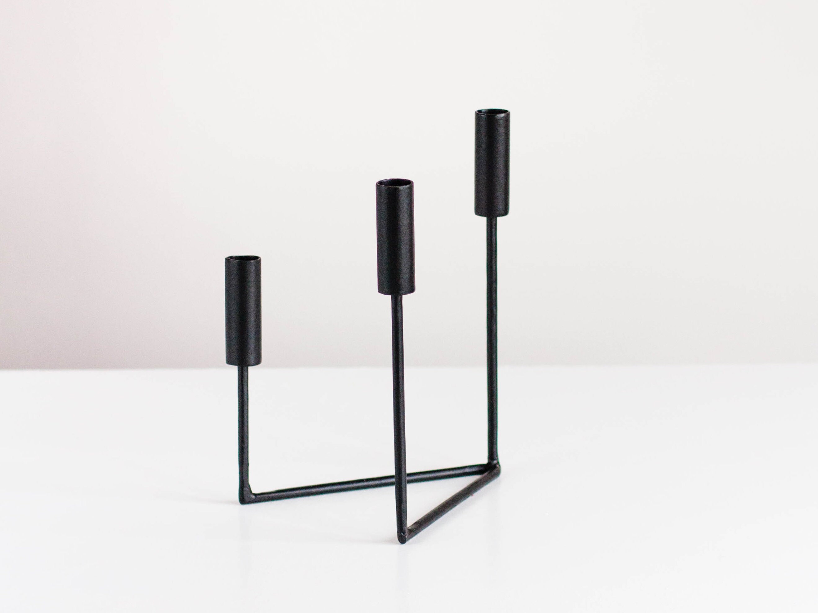 Black candelabra iron candelabra black metal candlestick Etsy