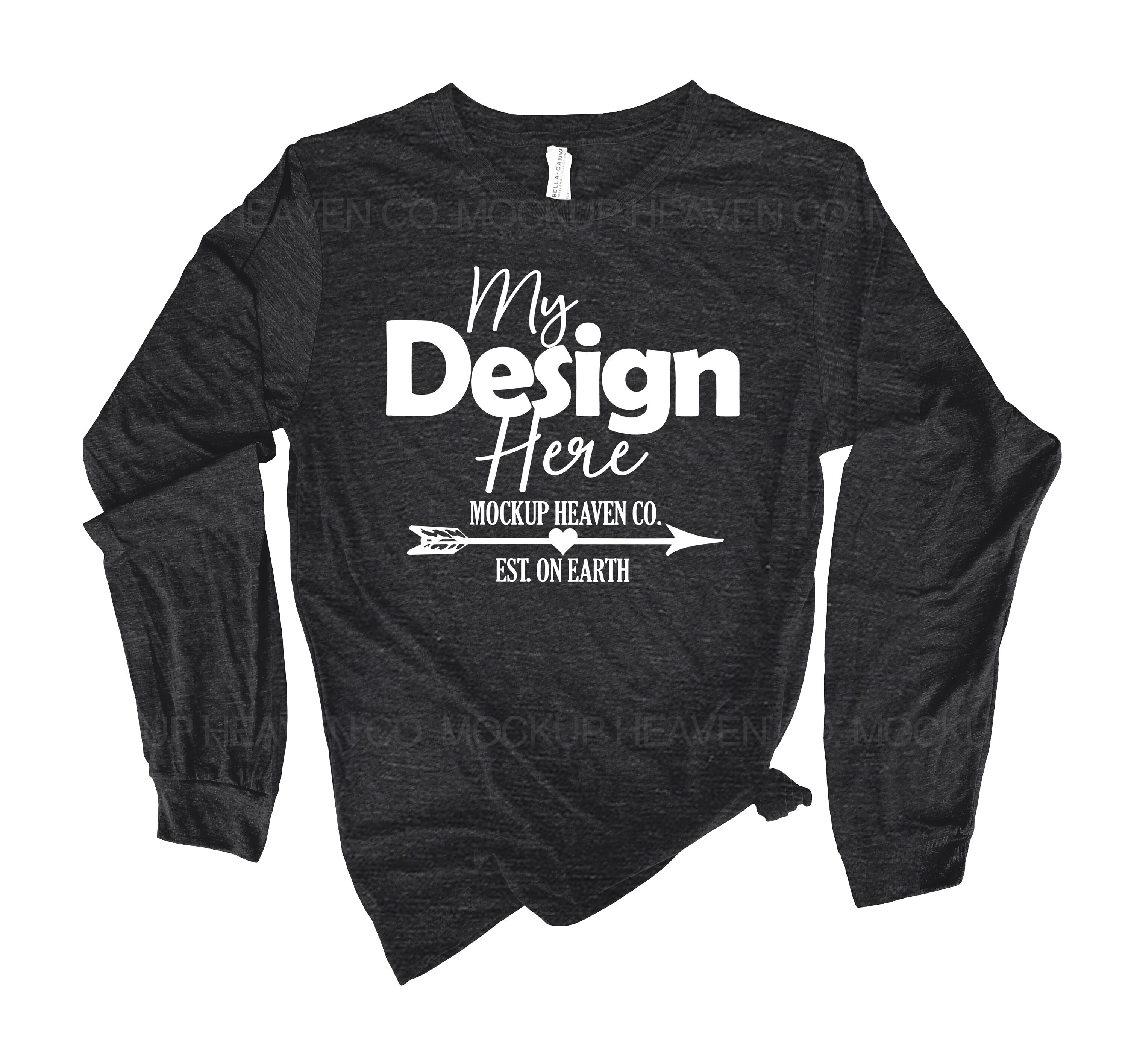 Bella Canvas 3501 Charcoal Black Slub 