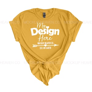 Gildan 64000 Mockup Honey G640 Women&#39;s T-shirt Mockup for Print On Demand Flat Lay Mockups High Resolution T-shirt Mockup