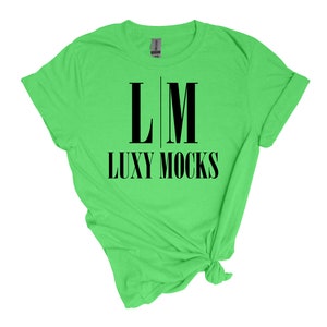 Electric Green Gildan 64000 Women&#39;s T-shirt Mockup (JPEG Digital Download)