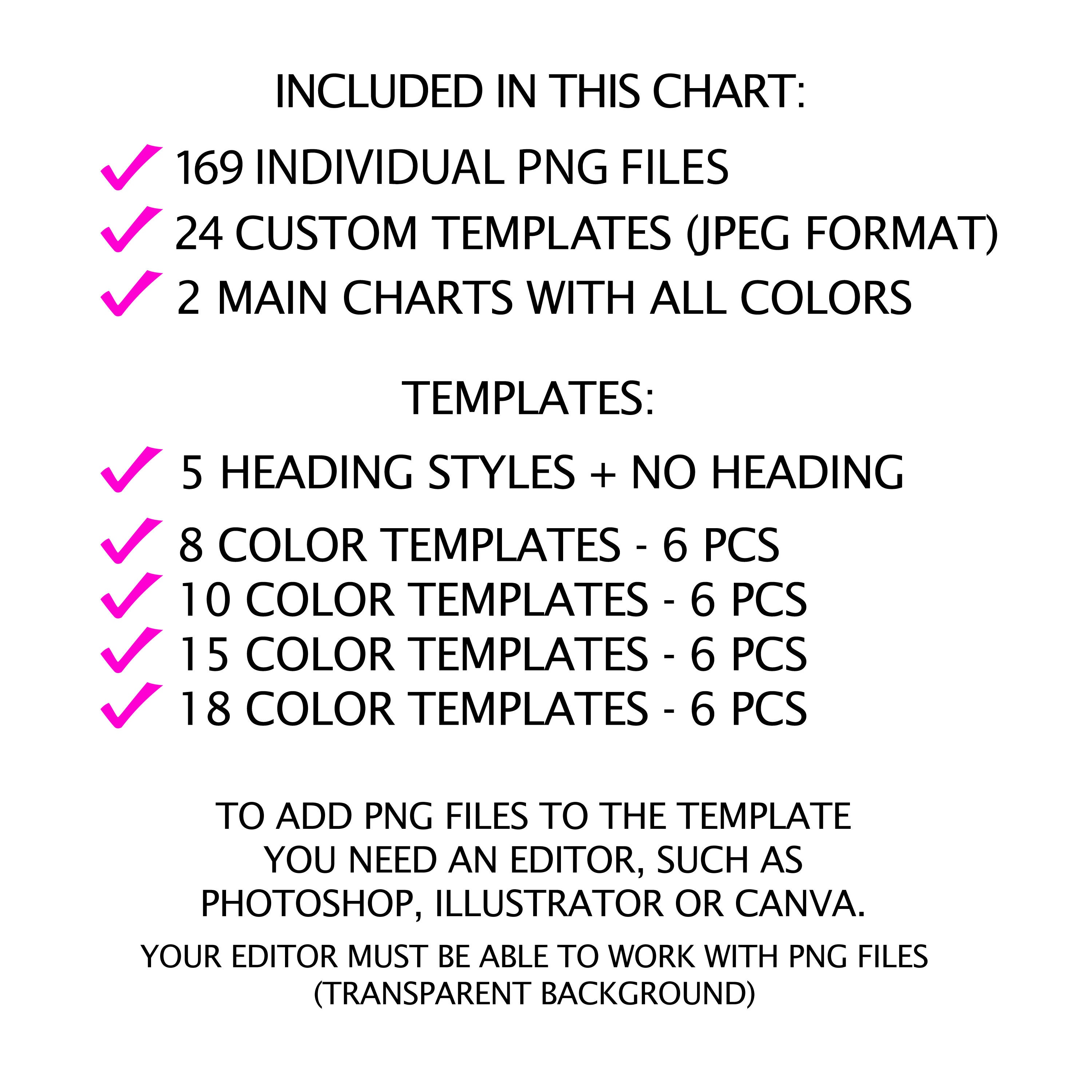Editable Color Chart Bella Canvas 3001 145 PNG Transparent - Etsy