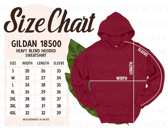 Gildan g185 best sale size chart