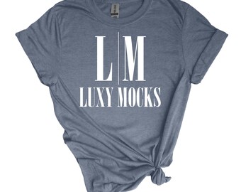 Heather Indigo Gildan 64000 T-shirt Mockup (JPEG Digital Download)