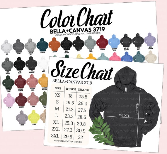 Bella canvas 3719 size chart shop