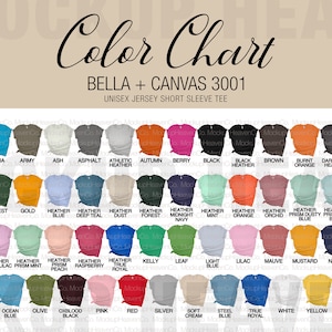 Bella Canvas 3001 Tabla de colores Printful Maqueta de camiseta para impresión a pedido Tabla de colores Sand Dune para listados de tiendas en línea Todos los colores Printful