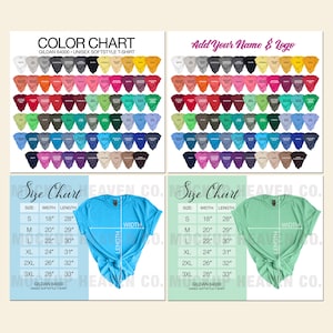 Gildan 64000 Color Chart & Size Chart: 70 Softstyle Colors (JPEG)