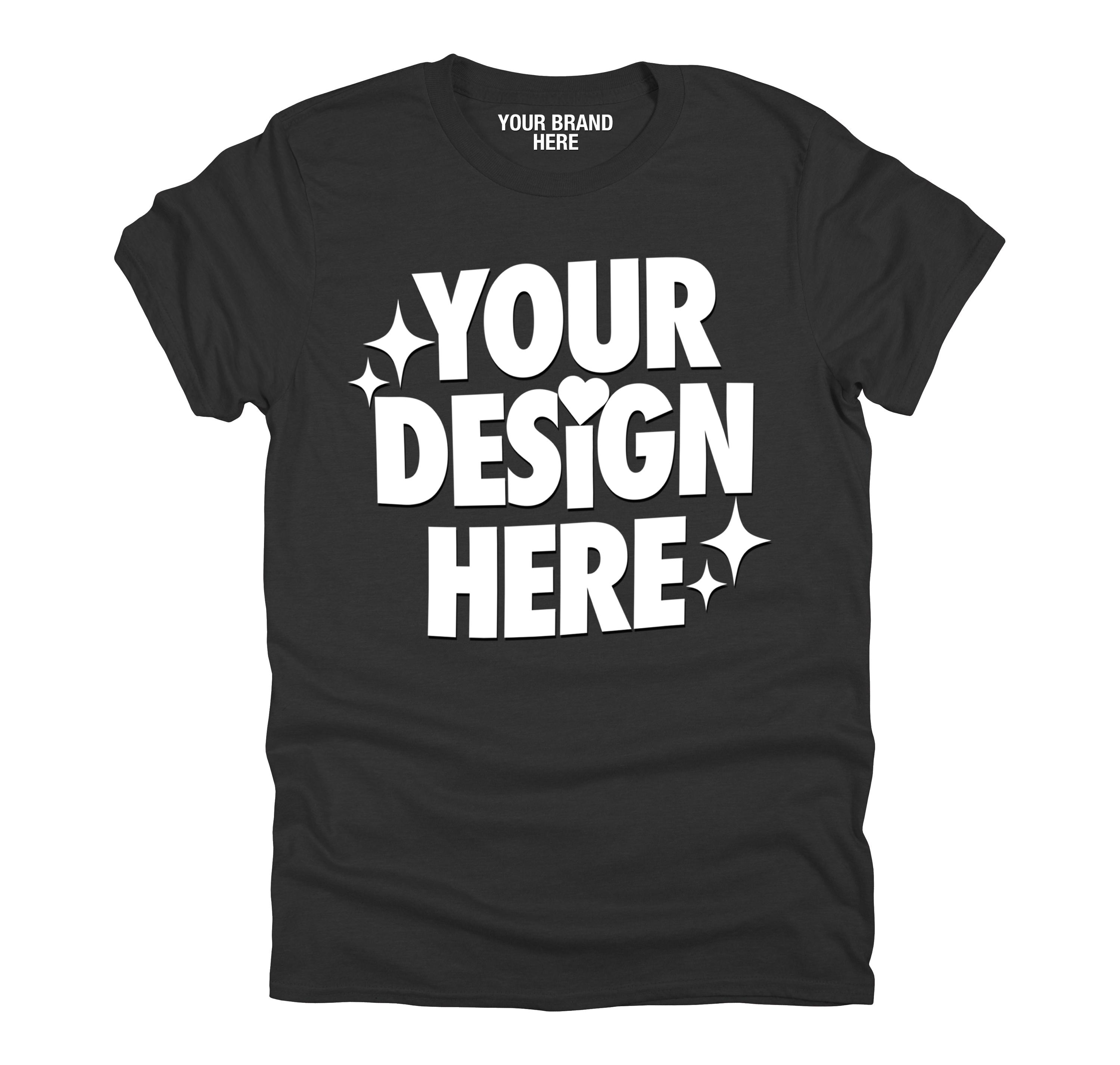 Charcoal Gildan 5000 T-shirt Mockup: Unisex Flat Lay (JPEG File 
