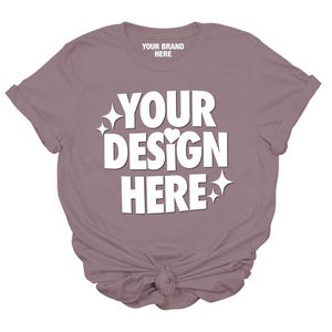 Gildan 64000 Women&#39;s T-shirt Mockup: Flat Lay Jpeg (Instant Download)