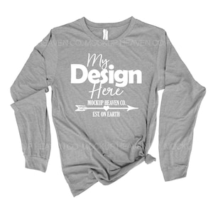 Bella Canvas 3501 Athletic Grey Triblend Tee Mockup (JPEG)