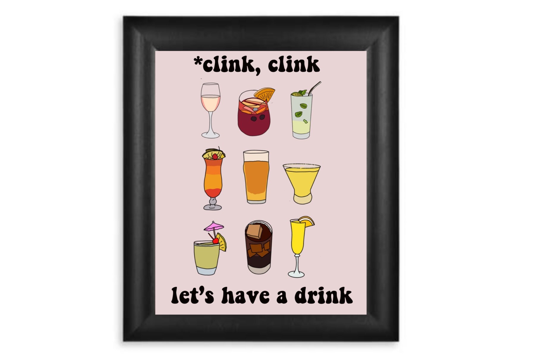 Lets Have a Drink // 8x10 Print | Etsy