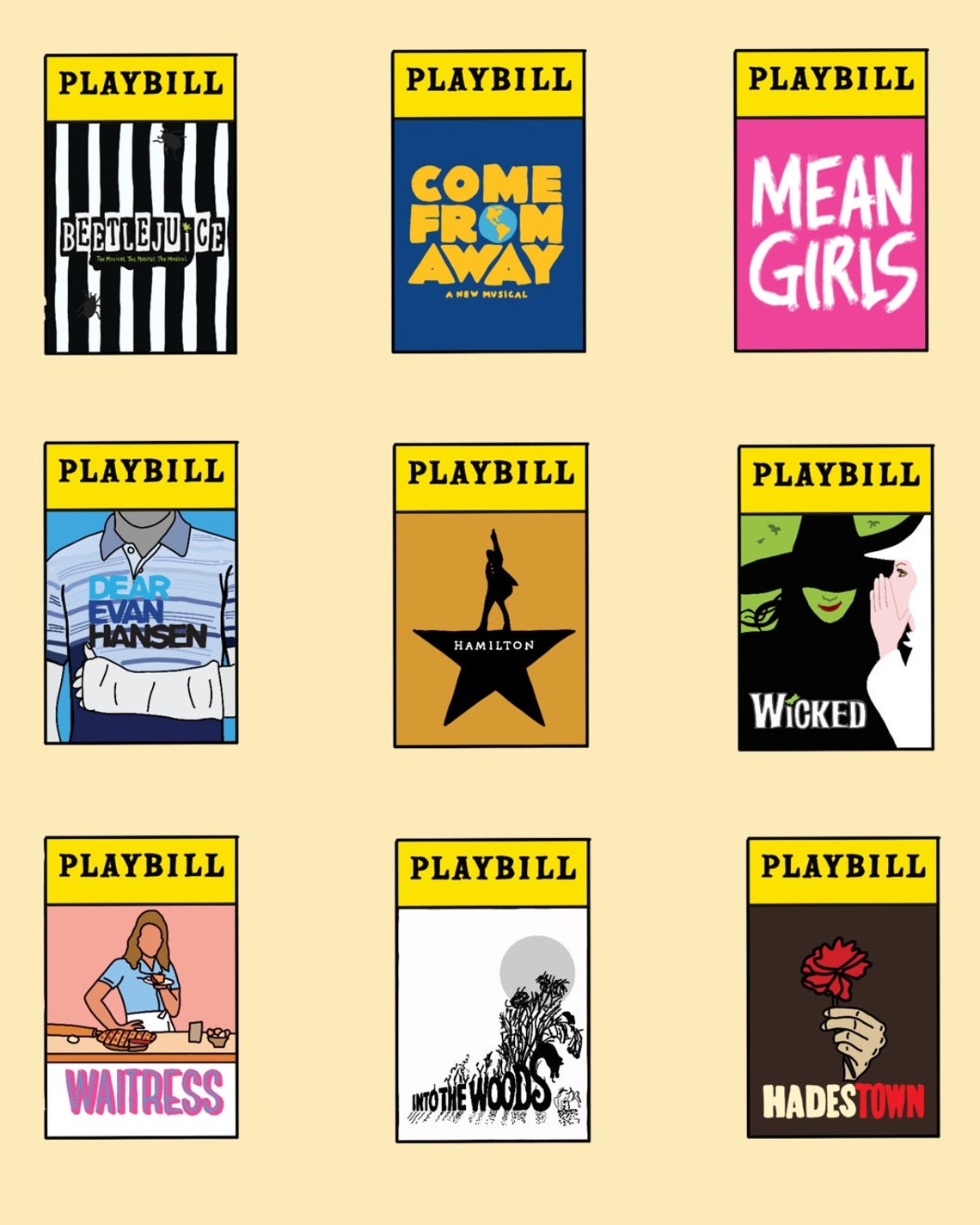 Broadway Playbills // 8x10 Print | Etsy