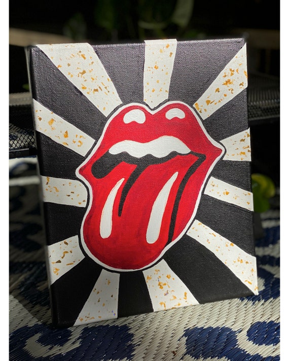 Rolling Stones Canvas Painting Etsy