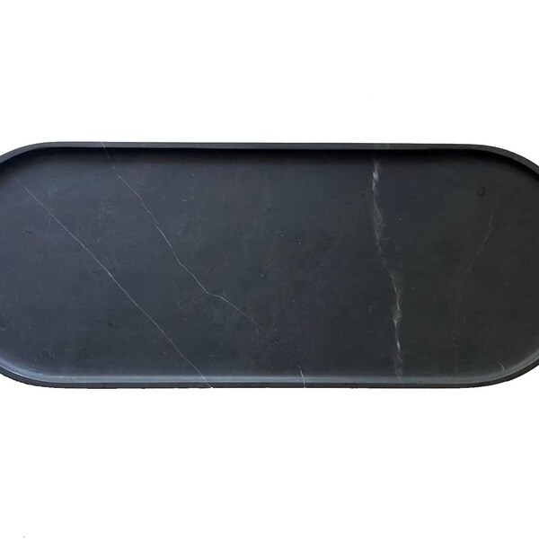 Black Marble Vanity Tray Etsy