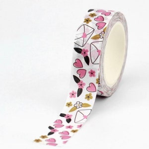 Zonon 5 Roll Washi Tape Set Gold Heart Washi Tape Valentine's Day  Decorative Sticker Paper Wedding Masking Tape for DIY Crafts Scrapbook,  Wrapping