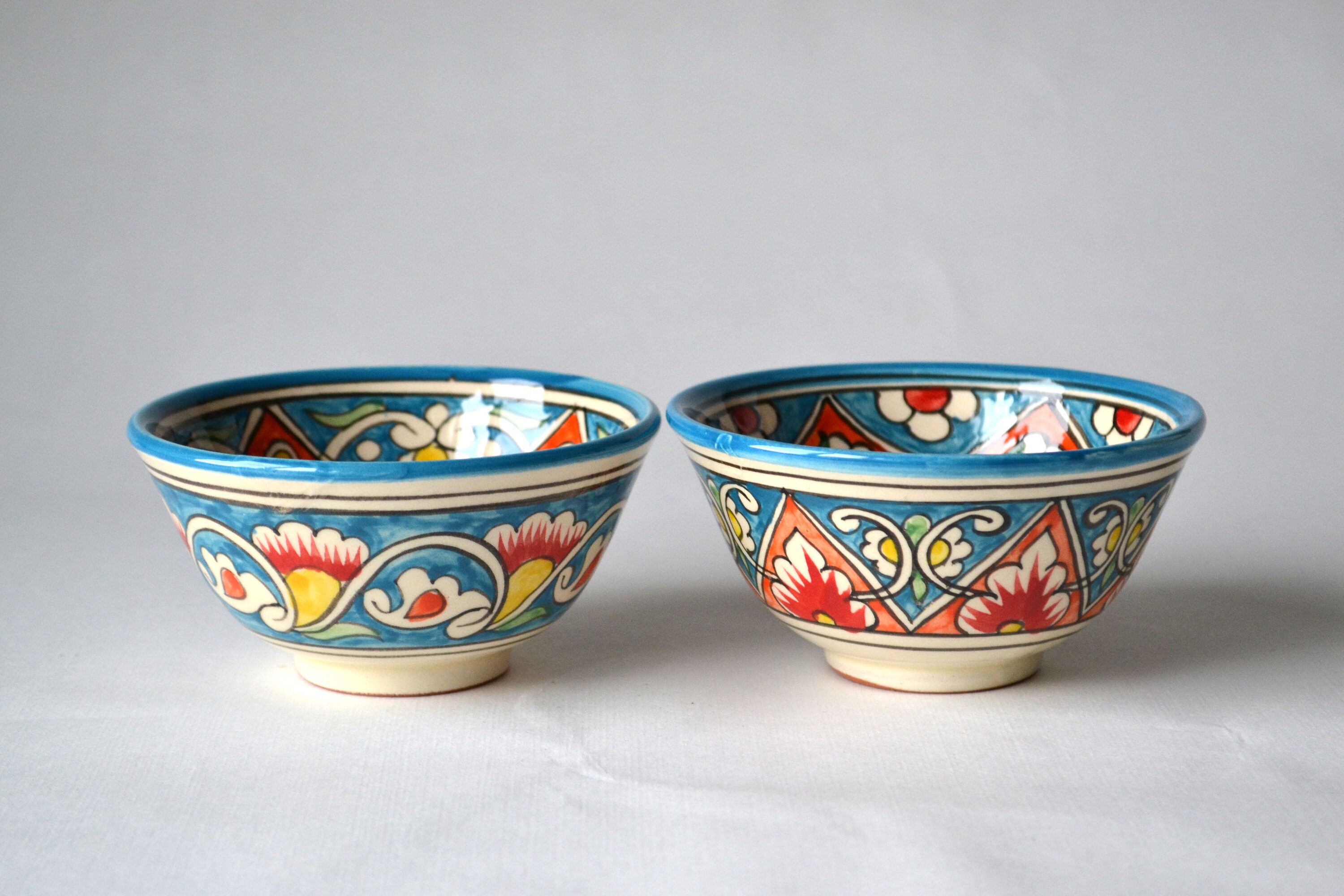 Set of two Uzbek piyala. Small bowl stoneware ceramic herbal | Etsy