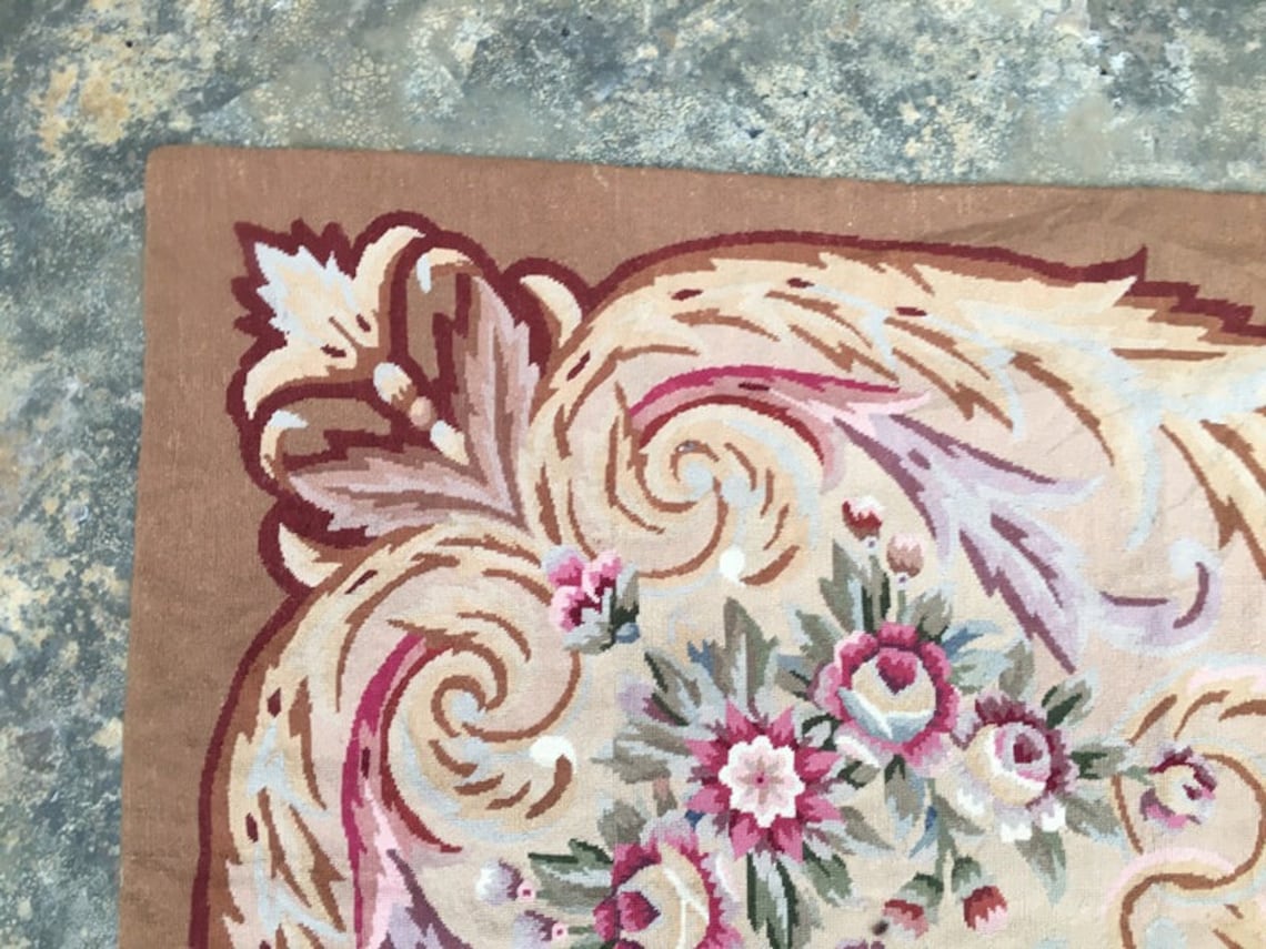9 x 12 Füße Französisch Stil Aubusson Teppich handgeknüpfte | Etsy
