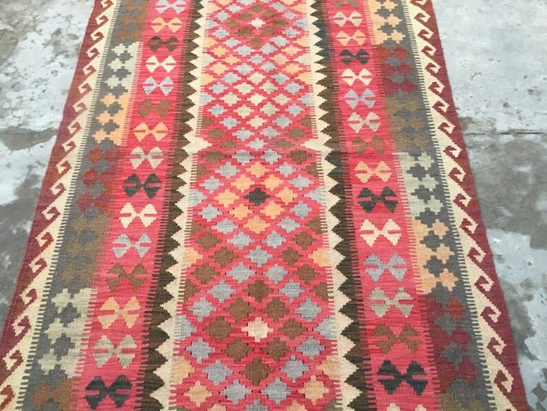 7x4 Füße Afghanischer Kelim Türkischer KelimTeppich | Etsy