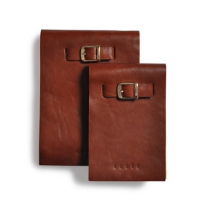 Carnet de notes en cuir | Cadeau fête des pères | Cahier de travail rechargeable avec papier recyclé