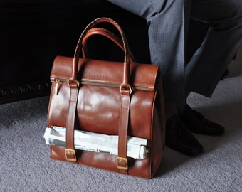 Berlington Tote | Mens Tote Bag | Travel Tote | Genuine Italian Leather