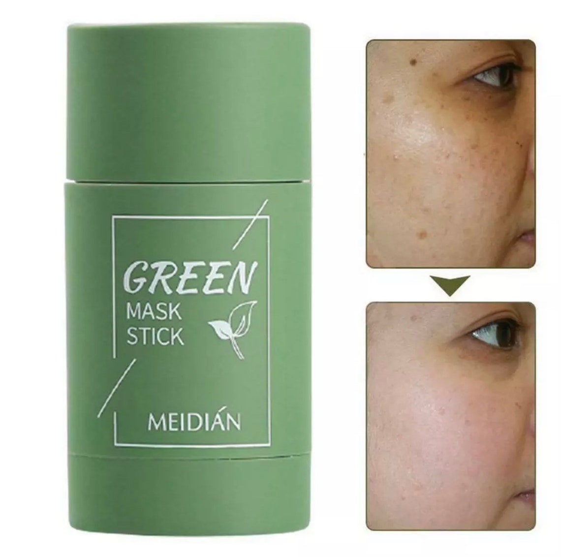 Green Tea Purifying Clay Stick Solid Mask Acne Blackhead Etsy