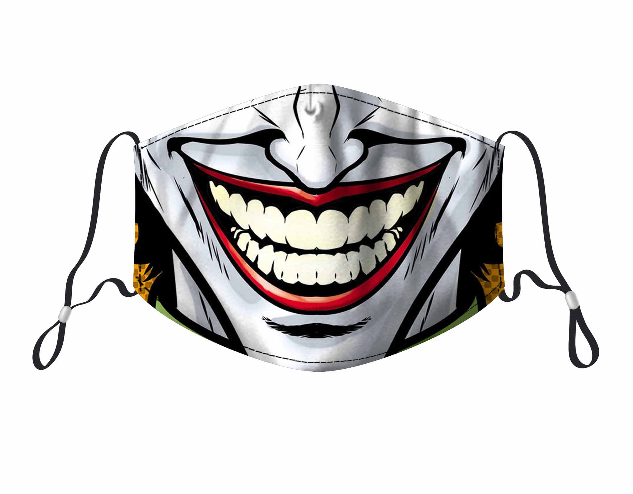Comic JOKER Design Face Mask With Filter Pocket Replaceable Etsy