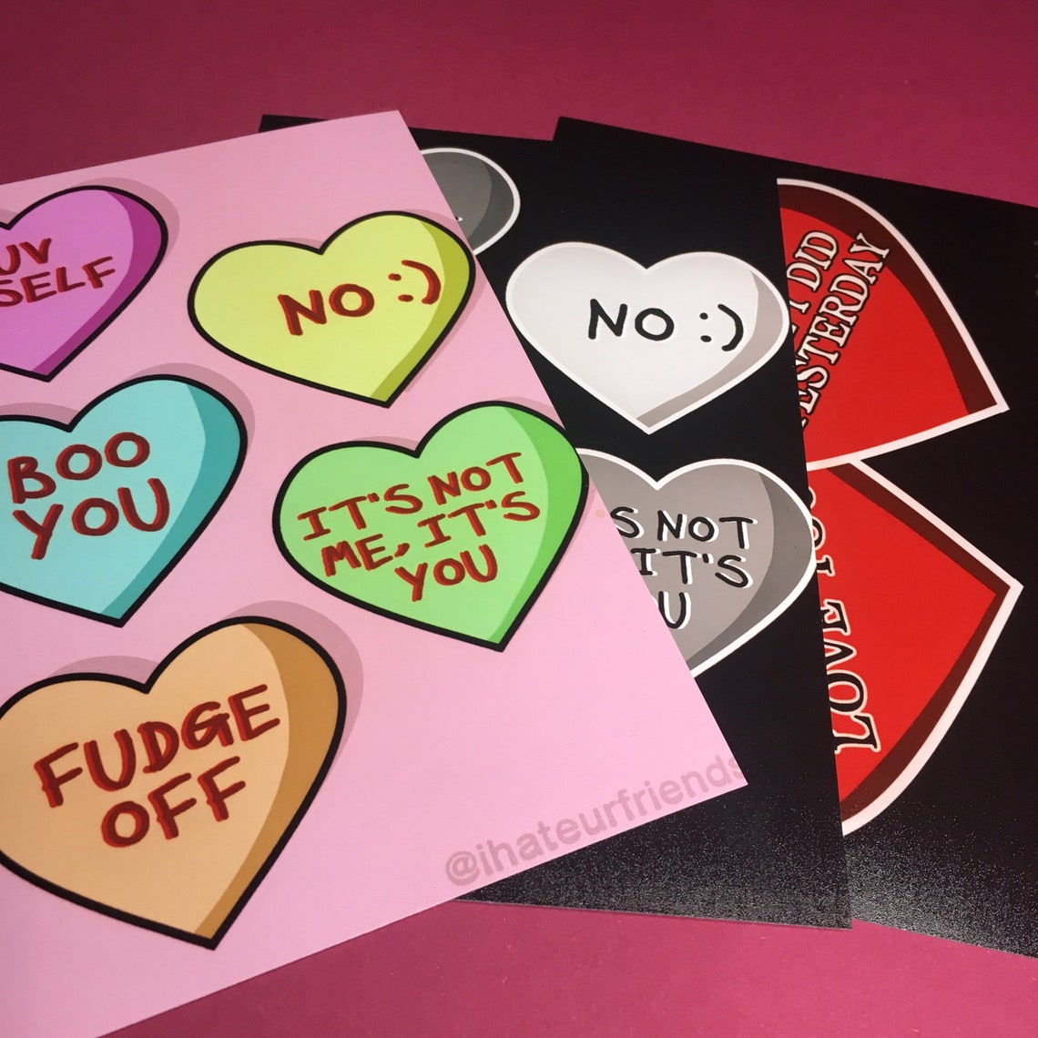 Candy Heart Love Heart Self Love Print Pink Valentines Etsy