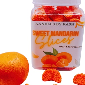 Sweet Mandarin Slices Wax Melts | Orange Wax Embeds | Highly Scented | Fake Food | Gift Idea | Waxmelt | Gifts | Candles | Orange Scented