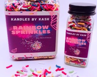Rainbow Sprinkle Waxmelts Birthday Candles Happy Birthday Dessert Candles Gift Ideas Gift Fake Food Wax Sprinkles Holiday Candles Colorful