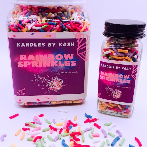 Rainbow Sprinkle Waxmelts Birthday Candles Happy Birthday Dessert Candles Gift Ideas Gift Fake Food Wax Sprinkles Holiday Candles Colorful