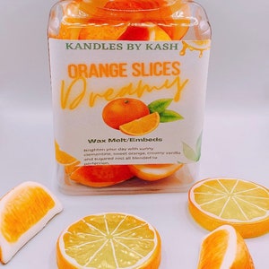 Dreamy Orange Slices Wax Melts | Wax Embed | Highly Scented | Fake Food | Gift Idea Hand Painted Gifts Candles