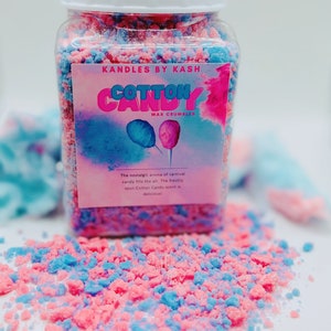 Cotton Candy Wax Crumbles | Dessert Candles | Candy Wax | Fake Food | DIY Candles | Wax Melt | Childhood Favorite | Fake Food